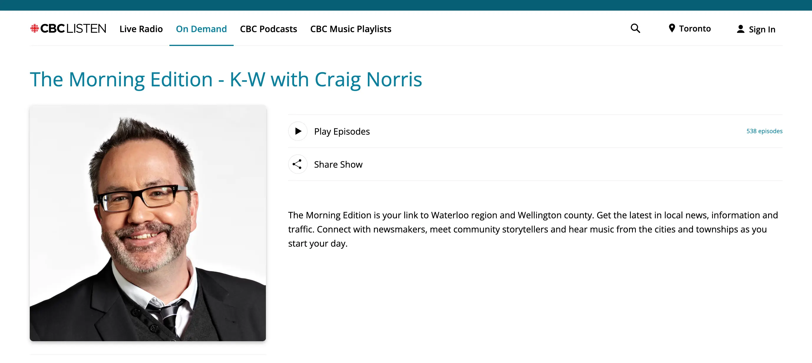 CBC Radio features Pronti