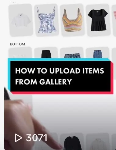 Uploading items from gallery