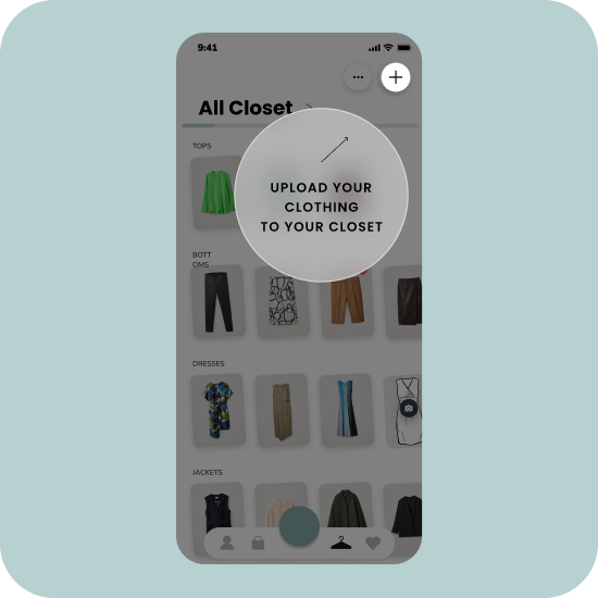 Upload your clothes on Pronti