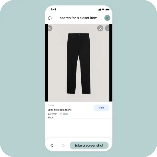 Upload your clothes on Pronti