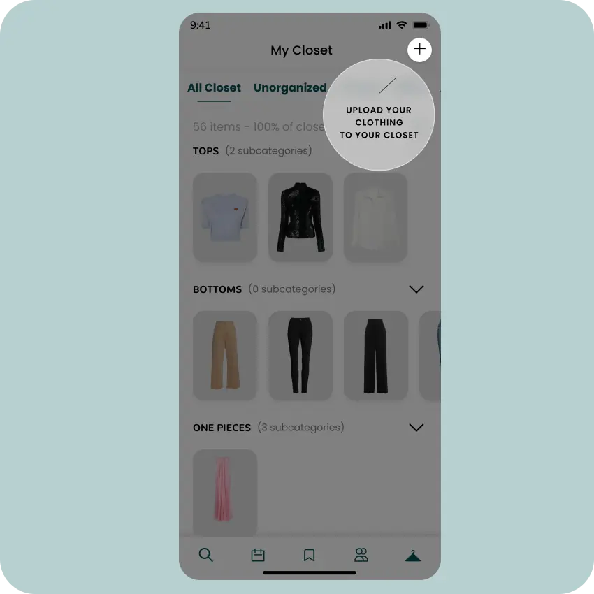 Upload your clothes on Pronti