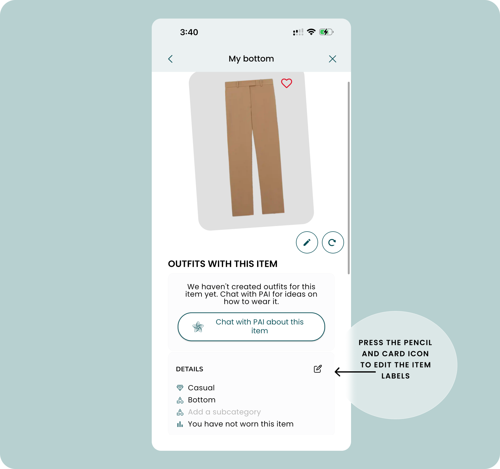 edit item details