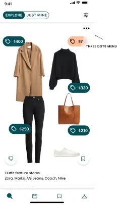 three dots menu